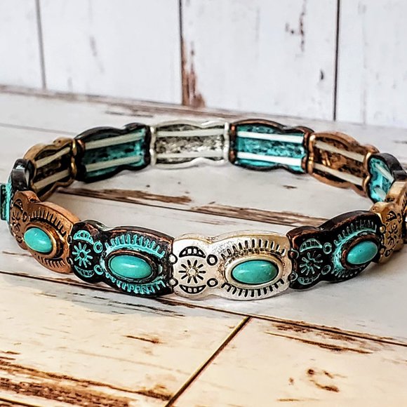 Southwest Multi-tone Bracelet - Picture 2 of 4